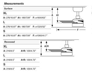 FARO 34292WT1S - Ventilator cu LED dimabil CRUISER XL, 18W/230V, CCT, diametru 160 cm, alb WT + telecomandă
