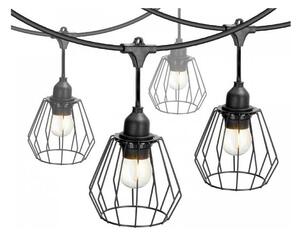 Ghirlandă decorativă de exterior CRETE 10xE27/230V 15m IP44