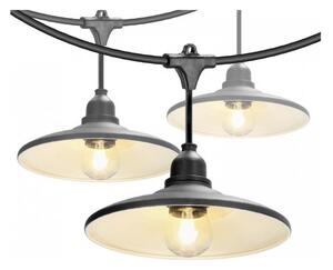 Ghirlandă decorativă de exterior CRETE 10xE27/230V 15m IP44