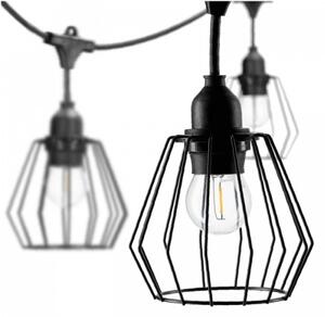 Ghirlandă decorativă de exterior CRETE, 15 x E27, 230V, 20 m, IP44