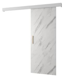 Uși culisante 90 cm Sharlene I (marmură alb + alb mat + auriu). 1043590