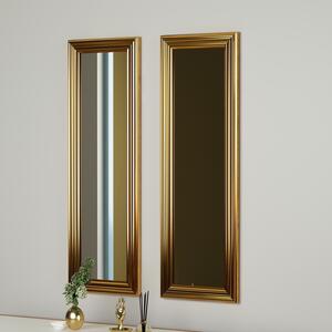 Set 2 oglinzi Csi, auriu, sticla, 30x3x90 cm
