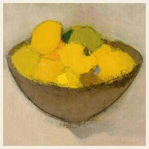 Artă imprimată Lemons (Still Life in Yellow / Square) - Helene Schjerfbeck, (40 x 40 cm)