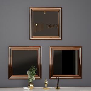 Set 3 oglinzi Otto, bronz, 40x3x40 cm