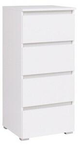 Comodă Cirdora 106Alb, Cu sertare și uși, 10x5x4cm