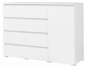 Comodă Cirdora 104Alb, Cu sertare și uși, 10x14x4cm