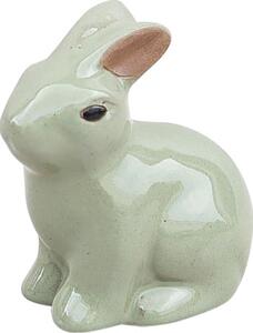Figurină iepure Lafiora H 10 cm ceramică alb