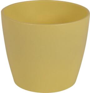 Mască ghiveci Jarah Ø 12 H 10 cm ceramică galben închis