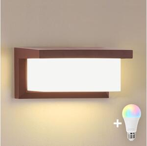 Brilagi - Aplică de exterior LED RGBW BRICKY 1xE27/9W/230V maro IP54