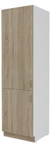 Dulap de bucătărie pentru alimente Sylrona 60 DK 210 2F (alb + stejar sonoma). 1032965