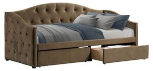 Pat de o persoană (divan) 90 cm Zonas (maro) (cu somieră) (cu sp. depozitare). 1116568