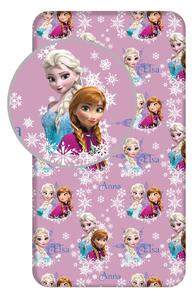 Cearceaf pentru copii din bumbac pentru pat de o persoană cu elastic 90x200 cm Frozen – Jerry Fabrics