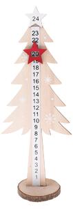 Calendar de Advent din lemn Tree, 30 x 12 cm