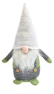 Spiriduș de Crăciun cu căciulă albă, 30 cm