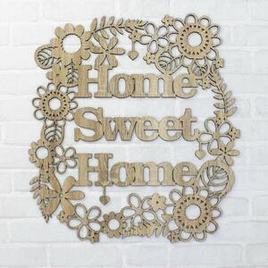 DUBLEZ | Inscripția din lemn pentru perete - Home Sweet Home