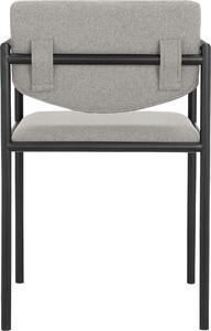 Set 2 scaune Noelia 50/54/78,5 cm, gri/negru