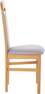 Set 2 scaune Franz gri/fag 47/51/101 cm
