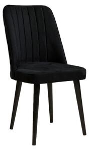 Set 4 scaune POLO, negru, stofa catifelata/metal, 46x45x92 cm