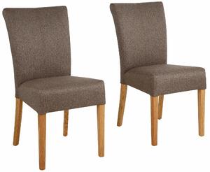 Set 6 scaune Queen maro stofa 46/64/93 cm