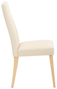 Set 2 scaune Mary bej piele ecologica 47/58,5/94 cm