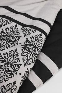 Lenjerie de pat din flanelă Ornaments alb-negru 140x200 cm