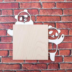 DUBLEZ | Autocolant din lemn în jurul ușii - Panda