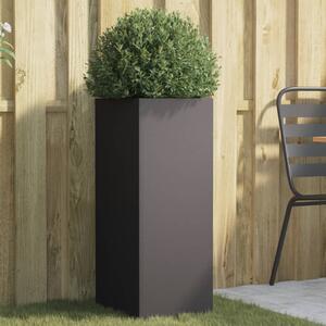 Jardinieră, negru, 32x27,5x75 cm, oțel laminat la rece