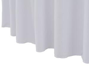 Huse elastice de masă lungi, 2 buc., alb, 180x74 cm