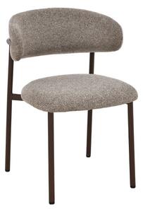 Scaun de dining tapitat ROCKET, nuc/cappuccino