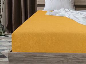 Cearsaf Frotté PREMIUM galben-portocaliu 90x200 cm