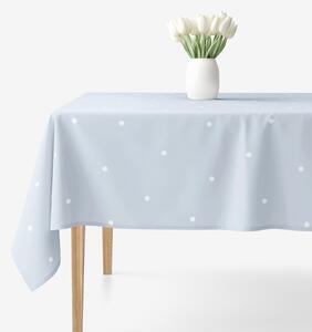 Goldea față de masă 100% bumbac - buline pe fundal albastru-cer 80 x 80 cm