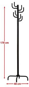 Cuiere hol ieftine W11, negru, 48x48xH178 cm