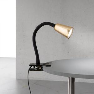 ORION Lampa cu clemă Dotty, culoare alamă, înălțime 33 cm, GU10, Auriu / Alamă, Camera de zi / sufragerie, Metal, Modern