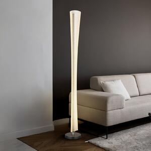 Globo Lampadar LED Malinda, transparentă/antracit, înălțime 155 cm, CCT, Transparent, Camera de zi / sufragerie, Plastic