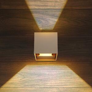 Globo Lampă de perete pentru exterior cu LED Veronika, culoare nisip, lumină, Bej, Aluminiu
