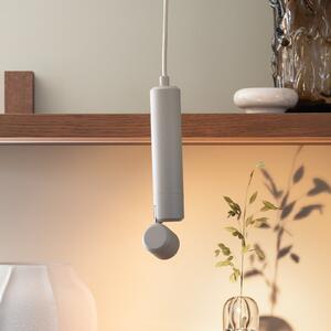 IT´S ABOUT ROMI IT'S – Lampă suspendată LED Milan, culoare nisip, Ø 6 cm, Bej, Camera de zi / sufragerie, Aluminiu, Modern