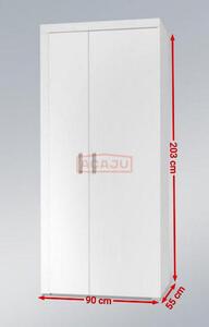 Dulap SAMBA REG-1, alb, 203x55x90 cm