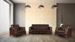 Set canapele si fotolii fixe Diplomat Chesterfield-MobMax