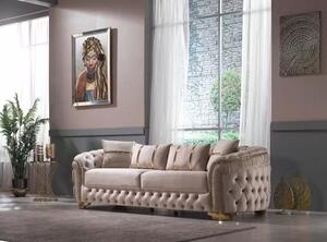 Canapea fixa 3 locuri pe stil Chesterfild Ara-MobMax