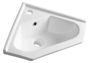 Aqualine lavoar 41x41 cm de colț mobilier alb luciu 1601-40