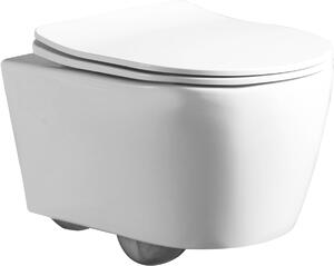 LaVita Praia vas wc cu capac soft-close agăţat fără margine alb lucios 5900378312185