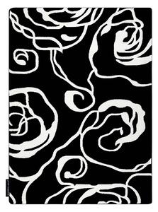 Covor HAMPTON Rosa trandafir, flori negru