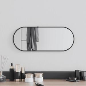 Oglindă de perete, negru, 50x20 cm, ovală