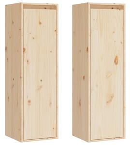 Dulapuri de perete, 2 buc., 30x30x100 cm, lemn masiv de pin