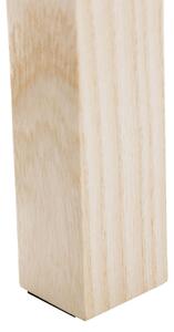 Lampă de podea, albă/lemn natural, LILA TYP 6