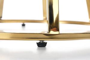 Masuta de cafea AFINA S, oglinda/auriu, sticla/metal, 45x50 cm