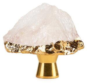 Maner tip buton, din cristal natural, hand-made din piatra semipretioasa cu insertii aurii, modele unicate, onuvio™