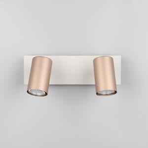 Trio Lighting Spot de plafon Marley maro/gri deschis 30 x 9 cm 2 becuri din metal, reglabil, Maro / Rugină, Camera de zi / sufragerie, Metal, Modern, Plafon cu flacără multiplă