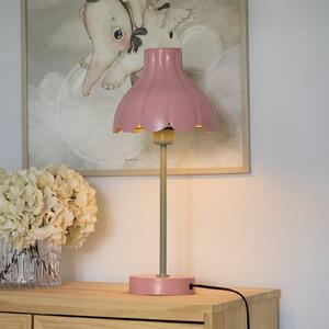 PR Home Lampă de masă Wera, roz/verde, înălțime 47 cm, metal, Roz / Rosé, Camera de zi / sufragerie, Metal