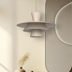 Luminex Lampă suspendată Plato, bej, metal, Ø 38 cm, E27, reglabil, Bej, Camera de zi / sufragerie, Metal, Modern
